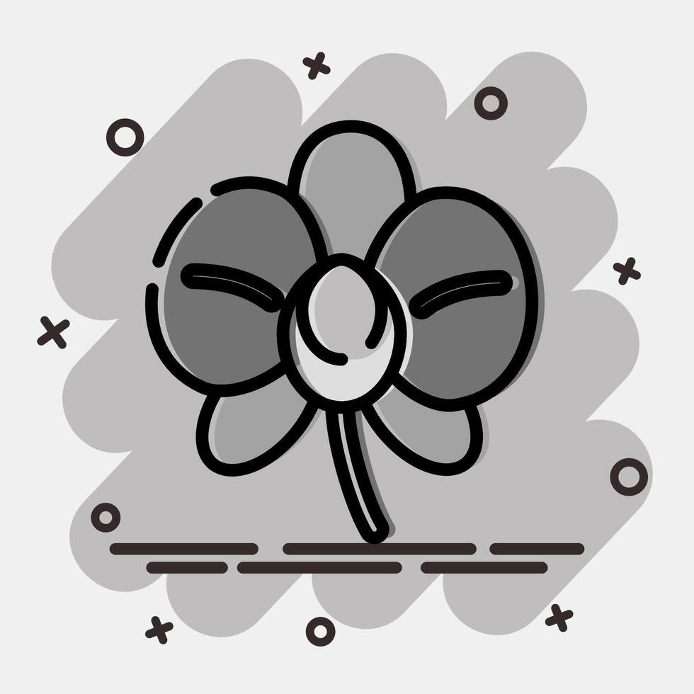 Icon orchid. Beautiful flowers elements. Icon in comic style. vector