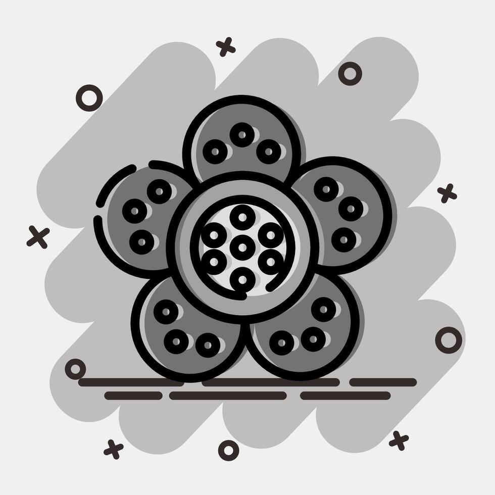 Icon rafflesia. Beautiful flowers elements. Icon in comic style. vector