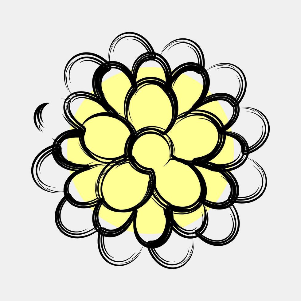 Icon dahlia. Beautiful flowers elements. Icon in color spot style. vector