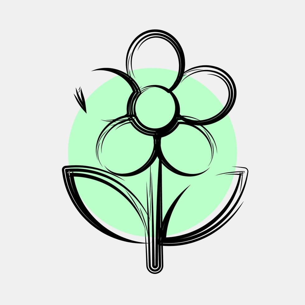 Icon daisy. Beautiful flowers elements. Icon in color spot style. vector