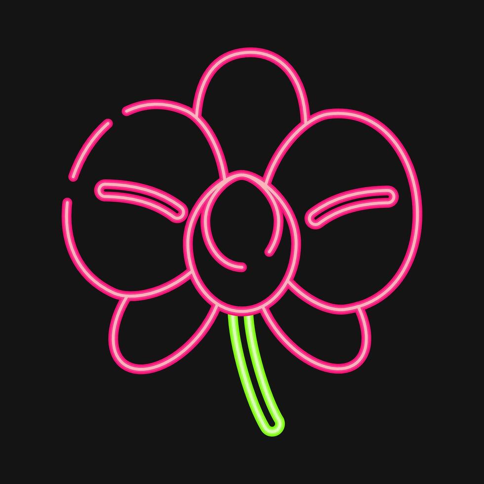 Icon orchid. Beautiful flowers elements. Icon in neon style. vector