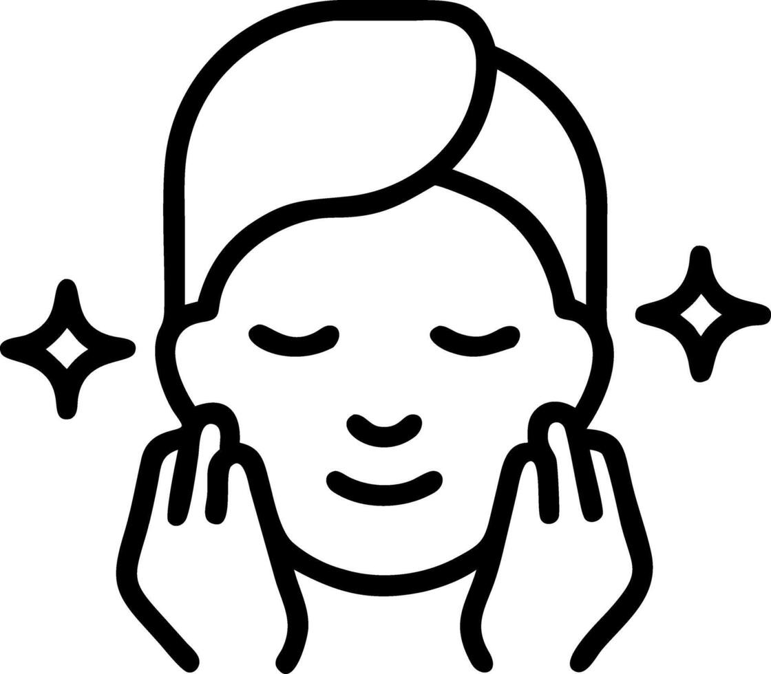 Facial cleansing routine icons vector