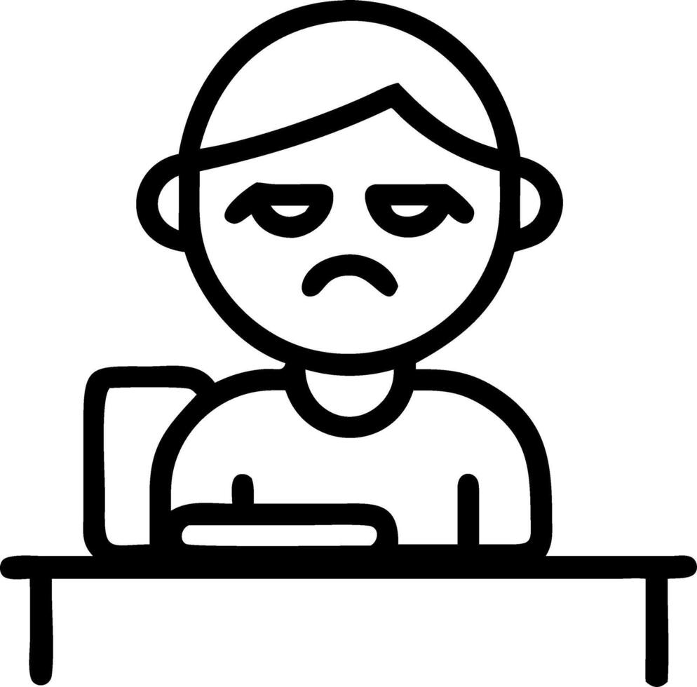 Exhausted Worker Close up vector