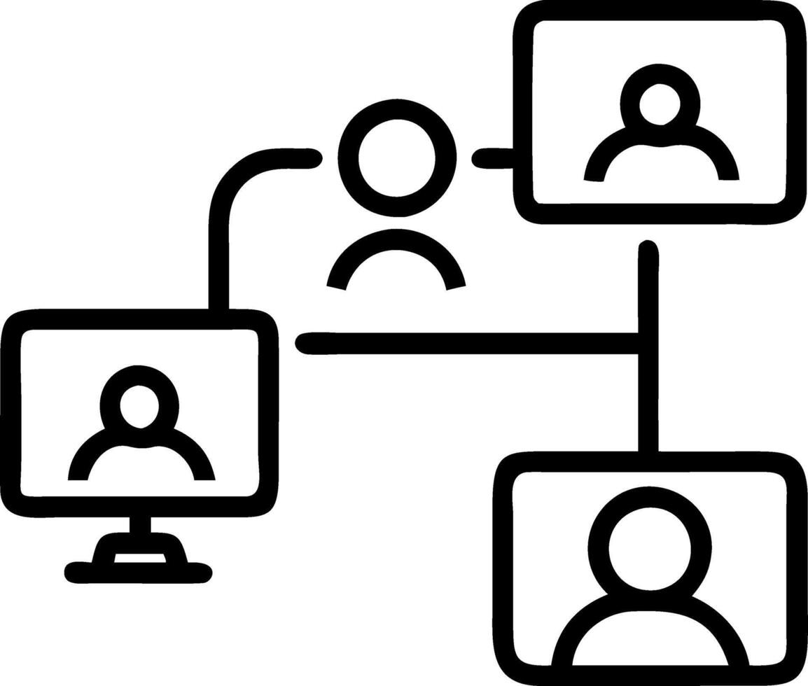 Environment shot of remote teams using conferencing tools for collaborative innovation with copy space vector