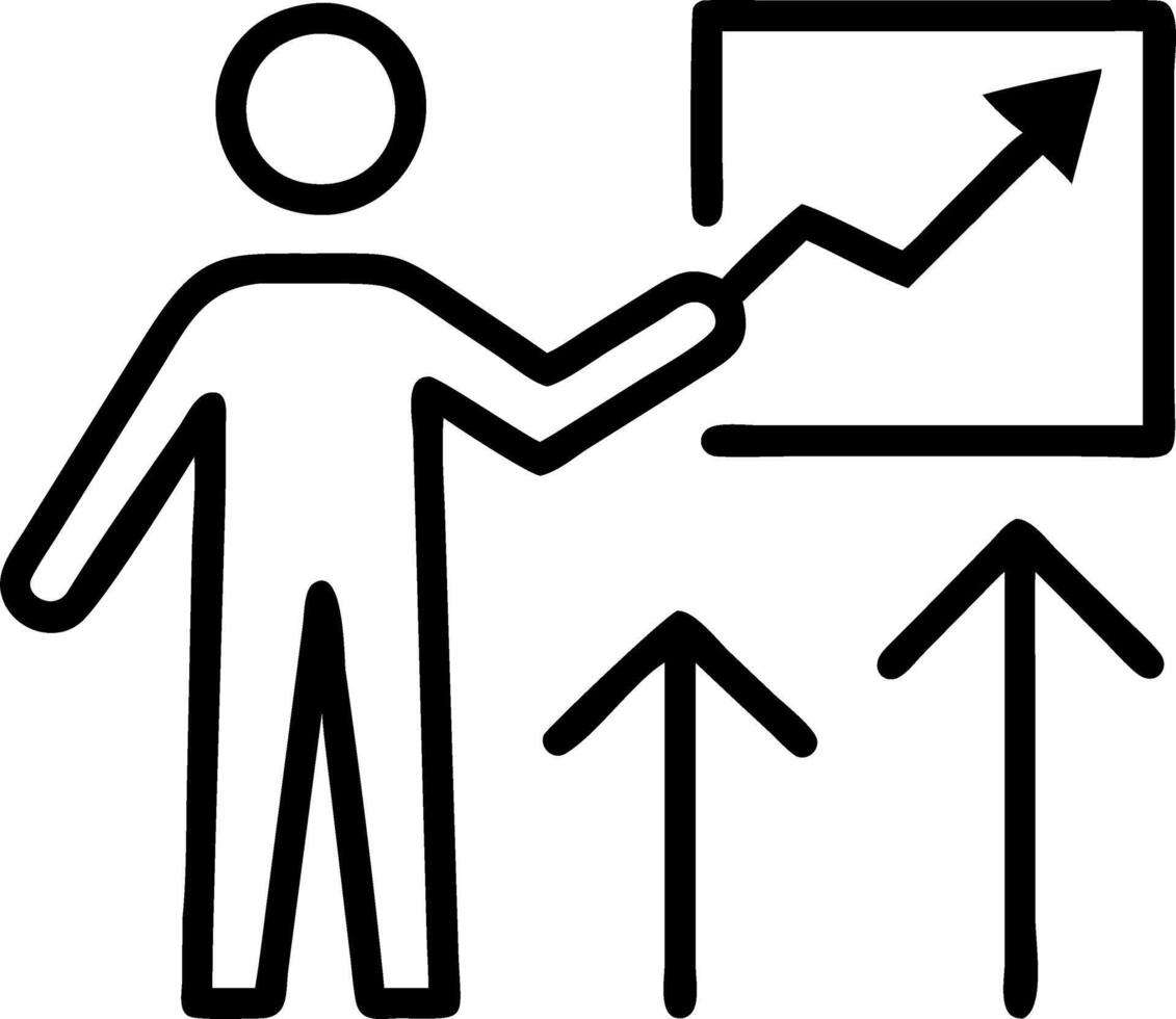 Entrepreneur presenting growth strategy to investors Set 3 vector