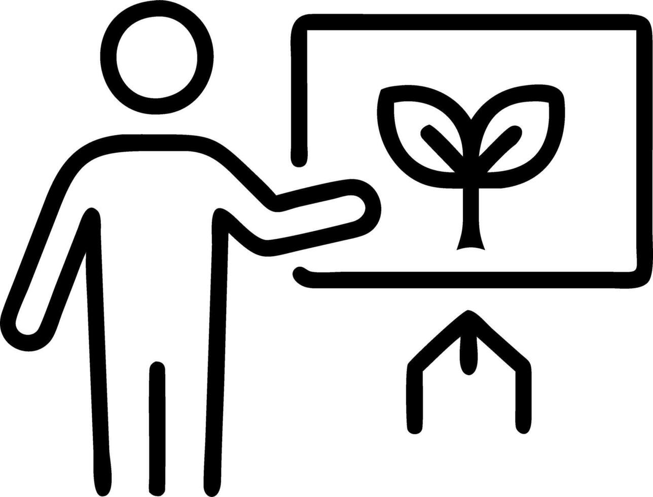 Entrepreneur presenting sustainable farming model to investors vector