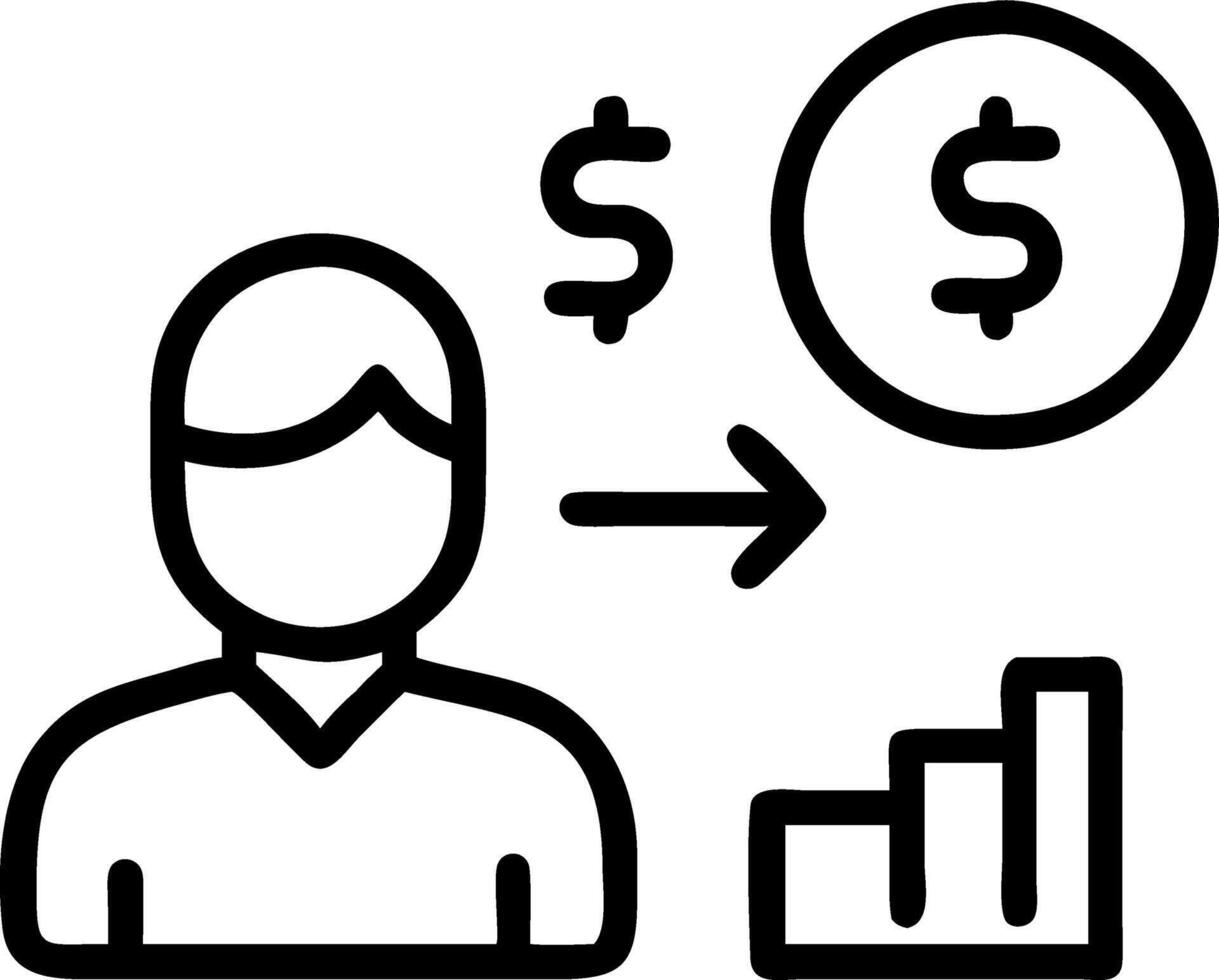 Entrepreneur calculating marginal costs in candid workspace copy space vector