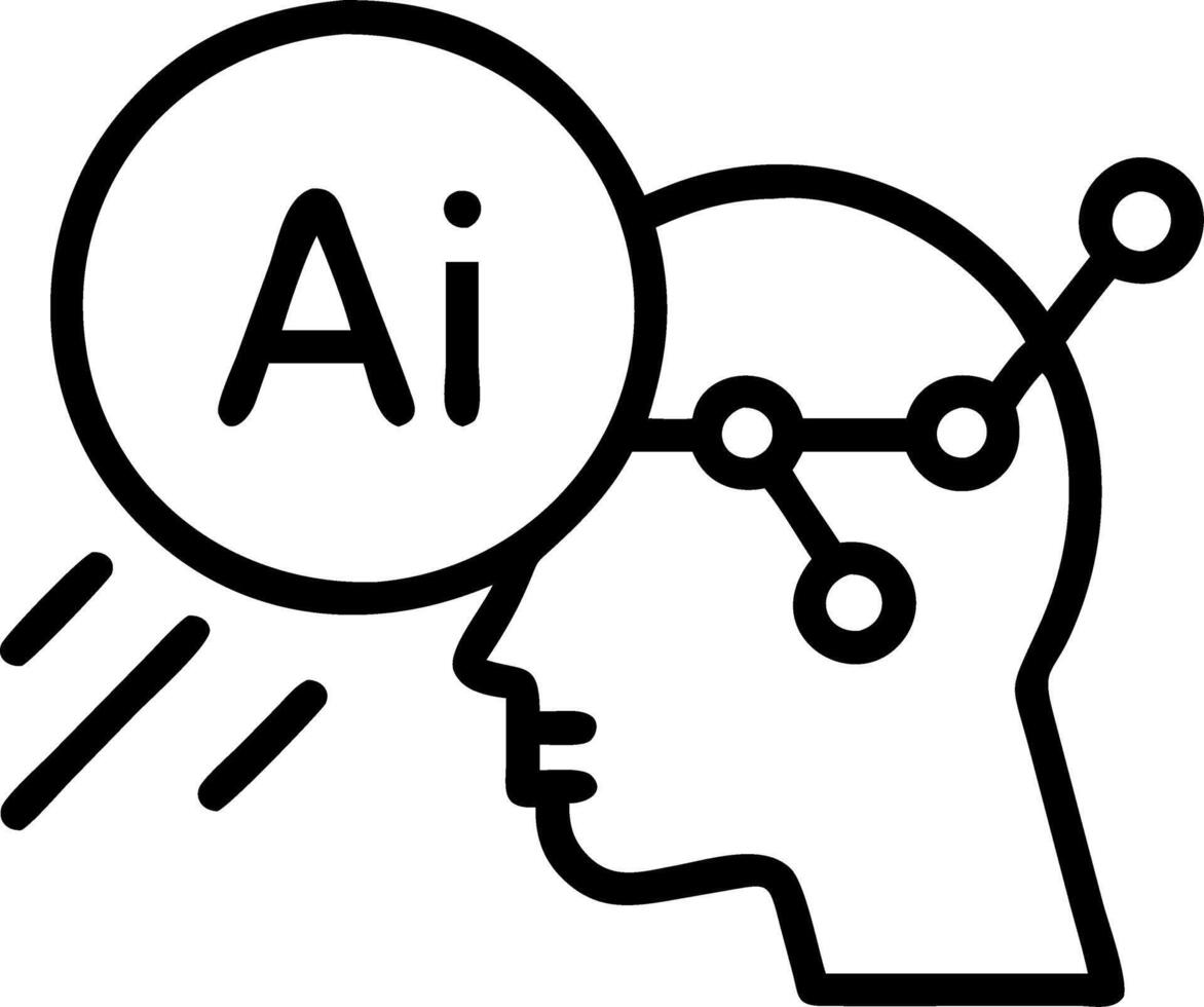 Entrepreneur analyzing AI powered market research in macro close up copy space vector