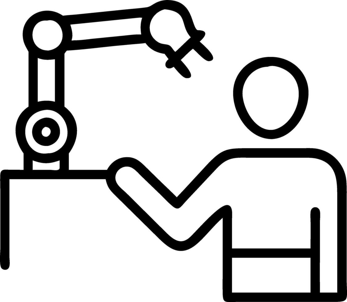 Engineer designing automated quality control system in modern manufacturing plant Set 2 vector