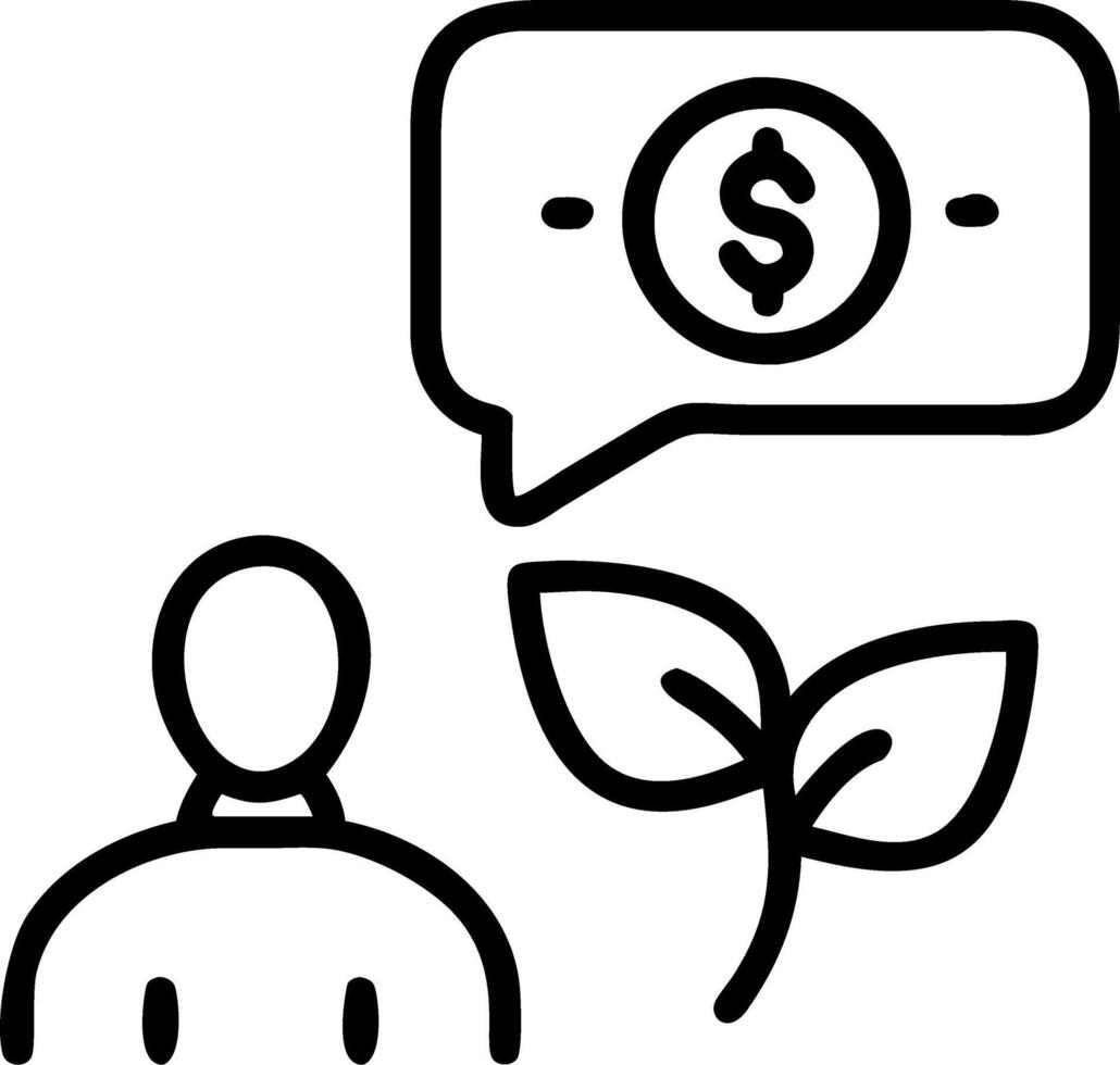 Eco conscious financial advisor discussing green retirement plan with client vector