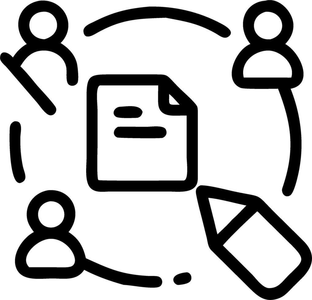 Creative team collaborating on branding designs glossy background copy space below. vector