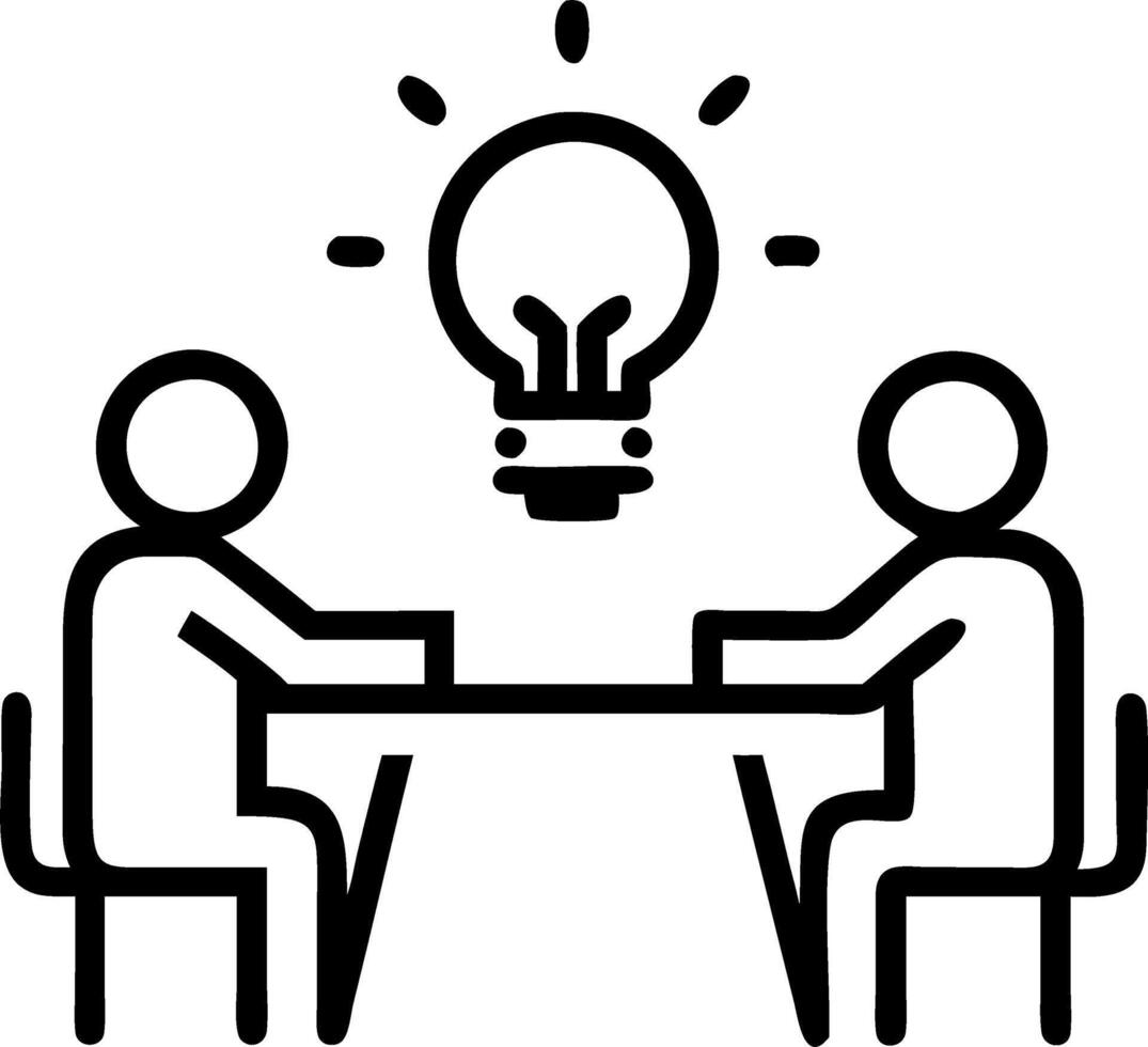 Creative team brainstorming growth ideas on bokeh background Set 3 vector