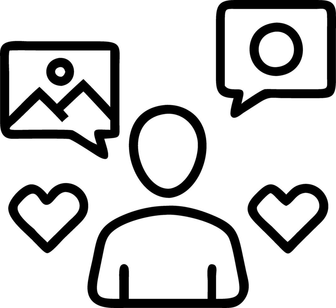 Community Manager Engaging in Social Media vector