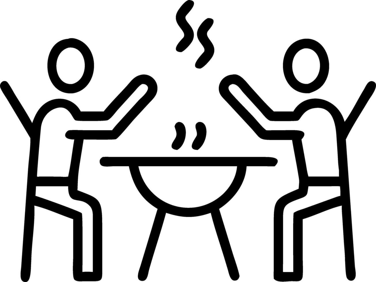 Colleagues enjoying a rooftop barbecue with laughter copy space on side. Set 2 vector