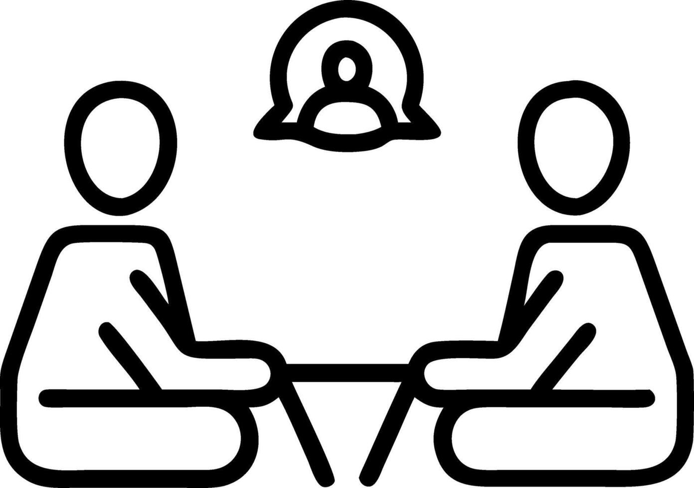 Colleagues engaging in mindful listening Set 2 vector