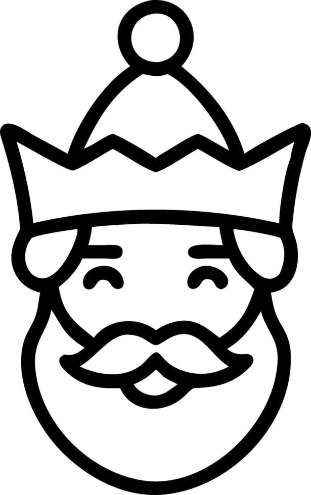 Close up portrait of Reyes Magos with festive makeup and copy space Set 2 vector