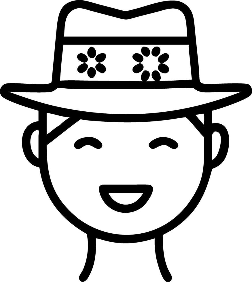 Close up Portrait of Person Wearing Australia Day Accessories vector