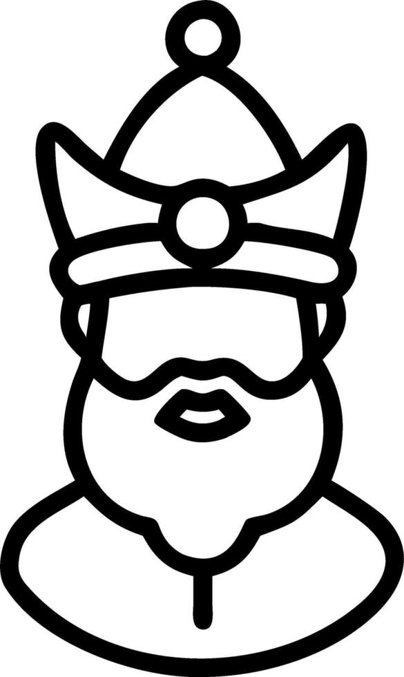 Close up portrait of Reyes Magos with festive makeup and copy space vector