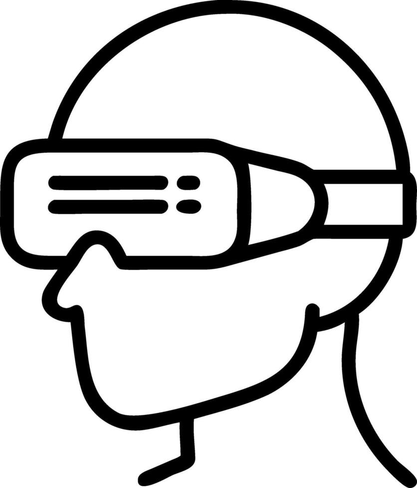 Close up portrait of person wearing augmented reality glasses with copy space vector