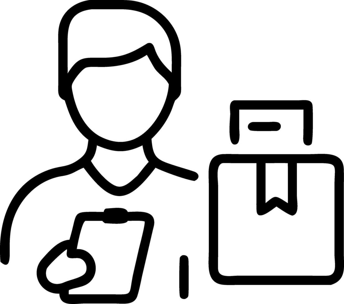 Close up portrait of logistics manager negotiating rates vector
