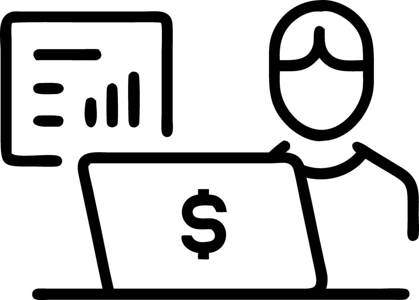 Close up portrait of logistics manager reviewing financial reports vector