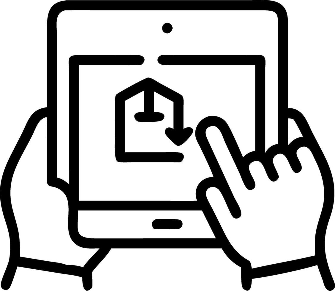 Close up portrait of logistics coordinator managing shipments on tablet Set 4 vector