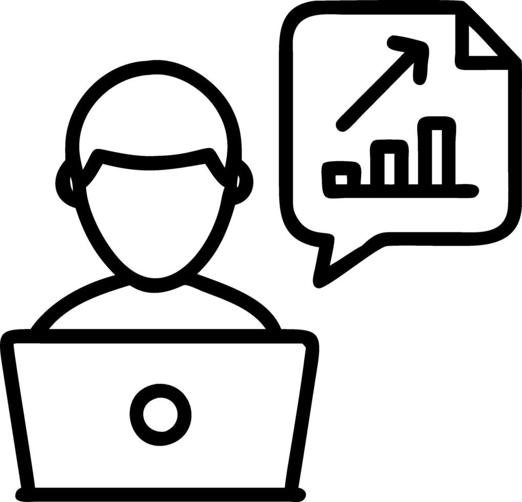 Close up portrait of logistics analyst with financial charts vector