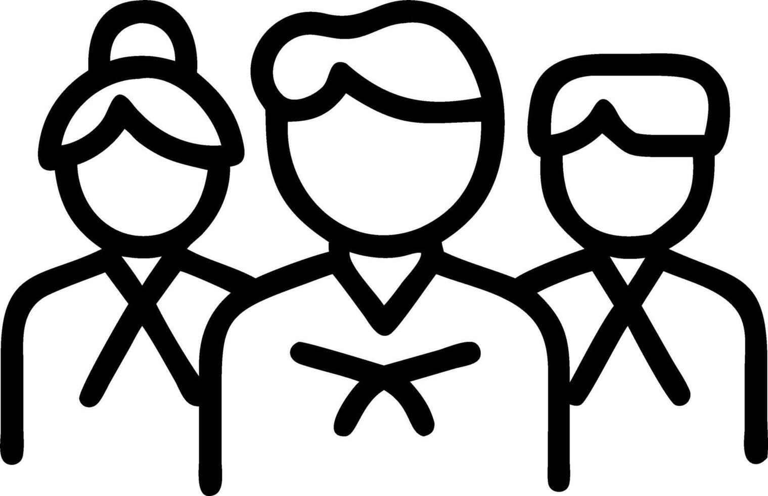 Close up Portrait of Family in Hanbok vector