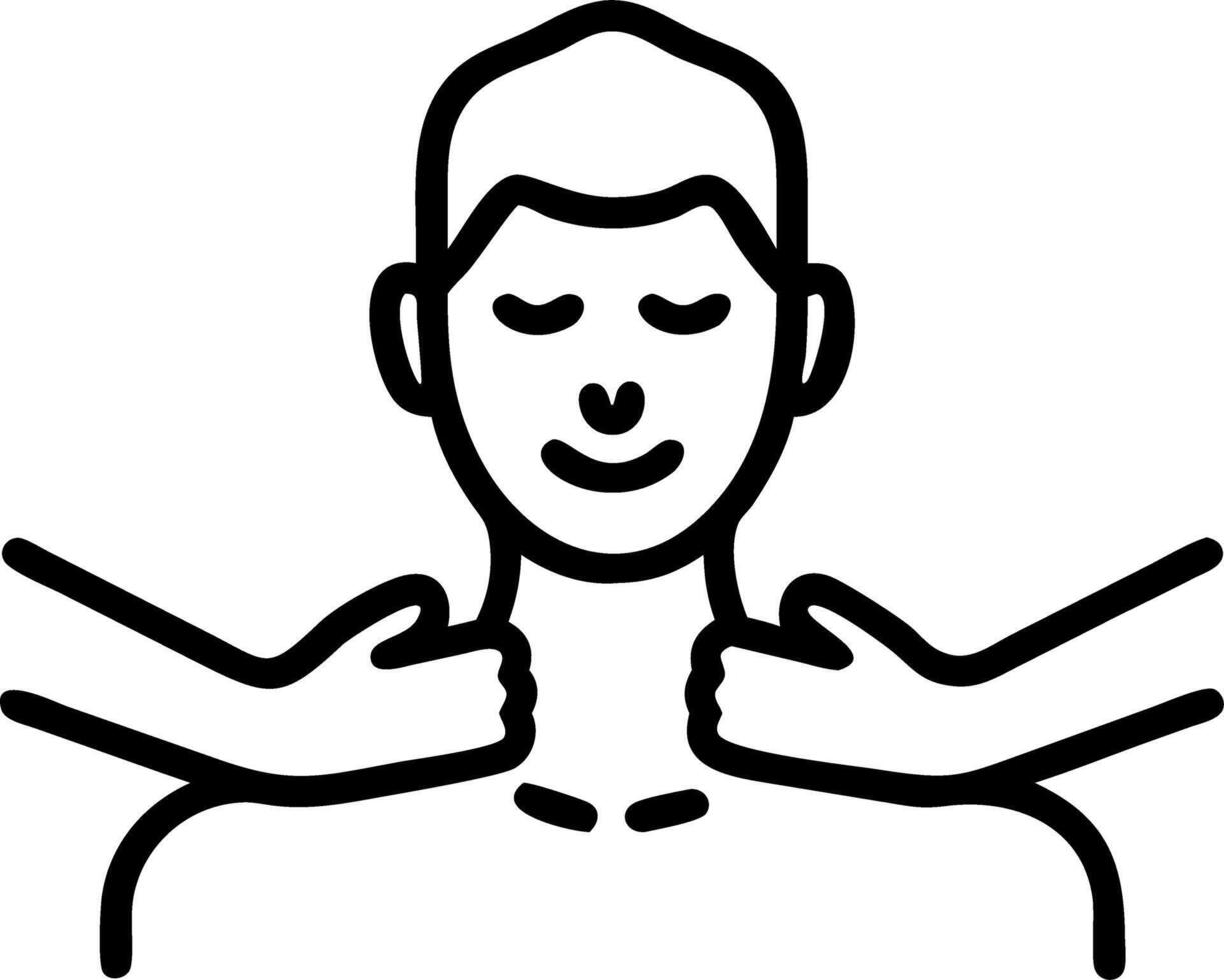 Close up portrait of a man enjoying a deep tissue massage copy space above. Set 4 vector