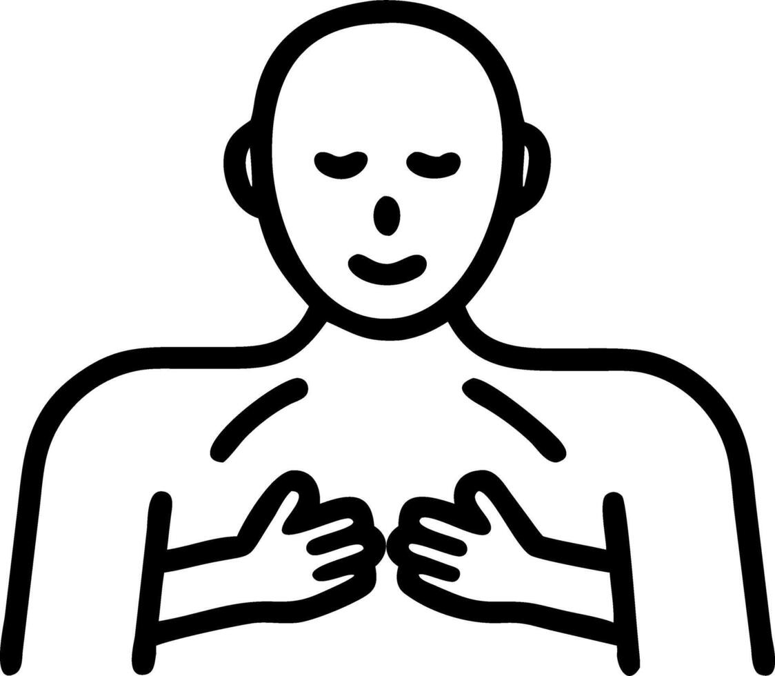 Close up portrait of a man enjoying a deep tissue massage copy space above. vector