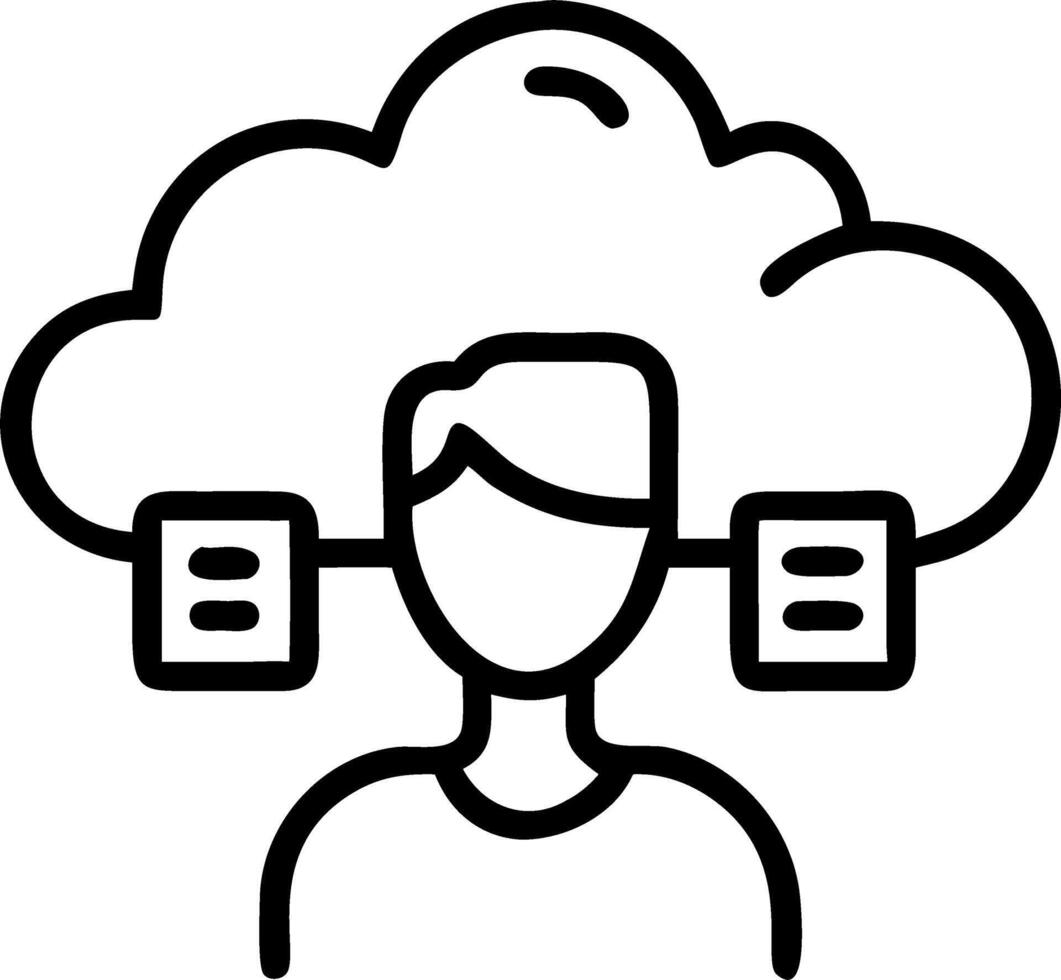 Close up portrait of a cloud solutions consultant with digital overlays copy space vector