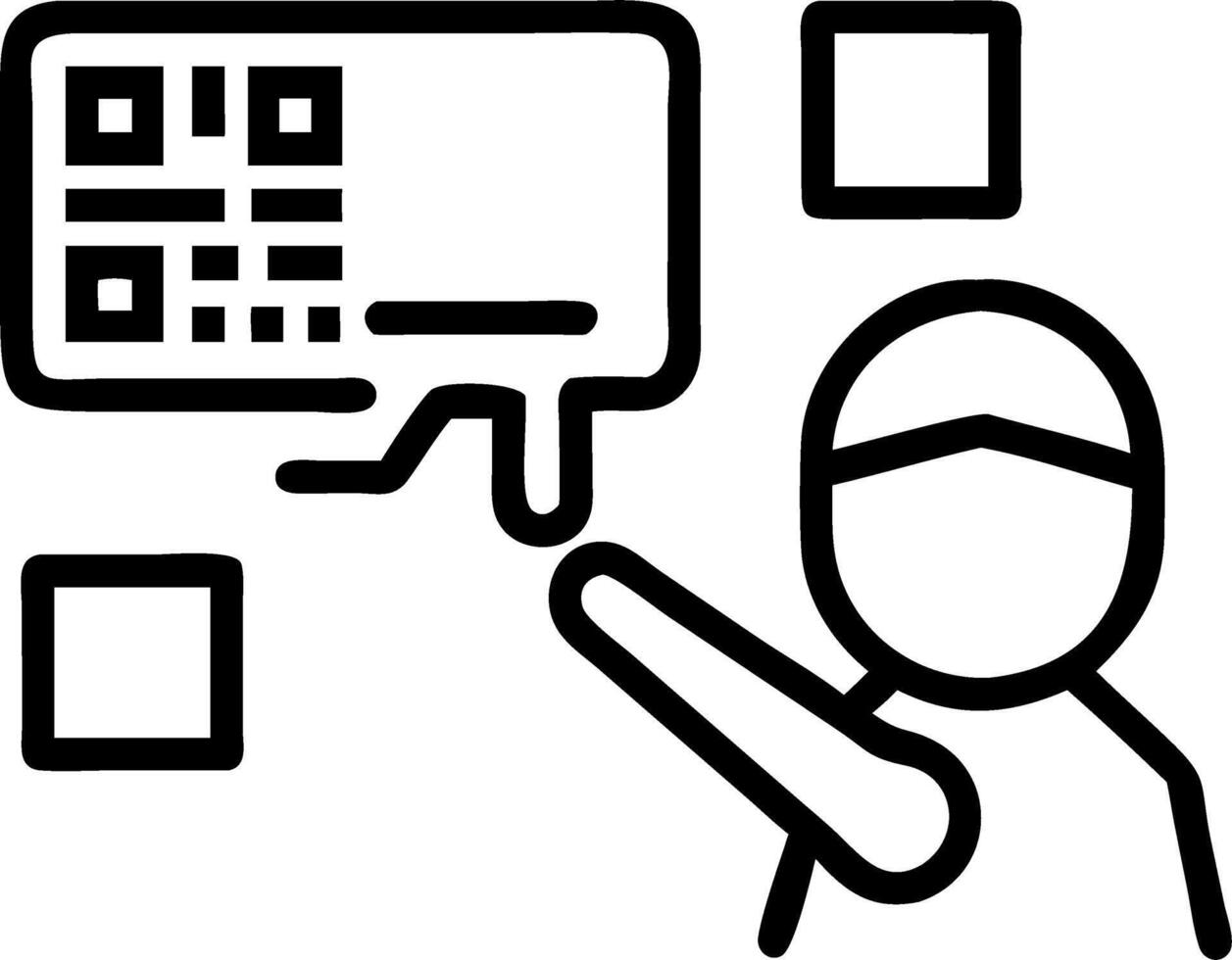 Close up of worker scanning QR code on component with copy space vector