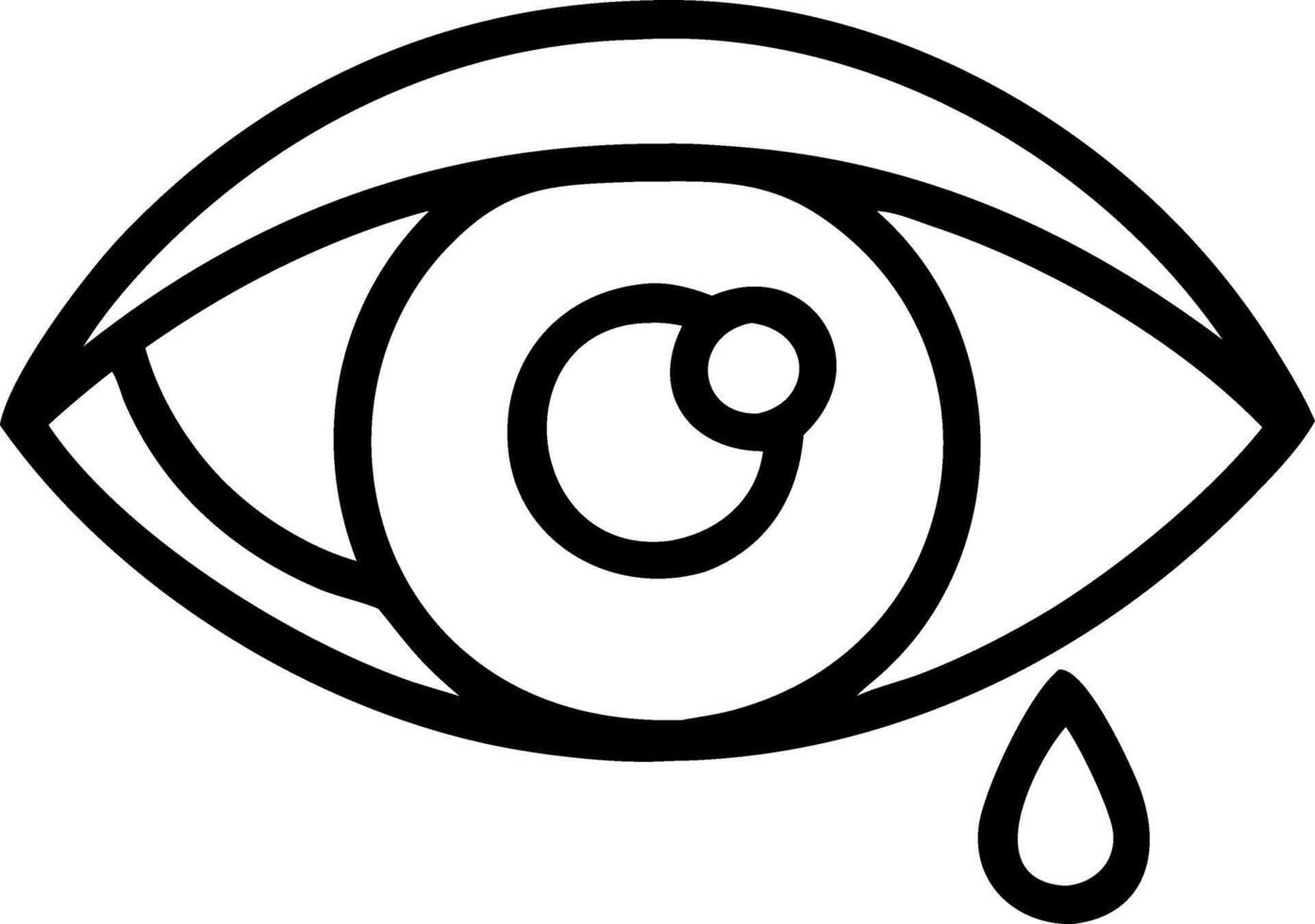Close up of tearful eye showing vulnerability and mental health awareness vector