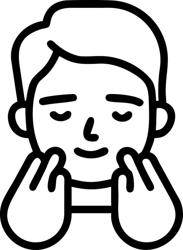 Close up of man using face wash in a modern bathroom copy space below Set 4 vector