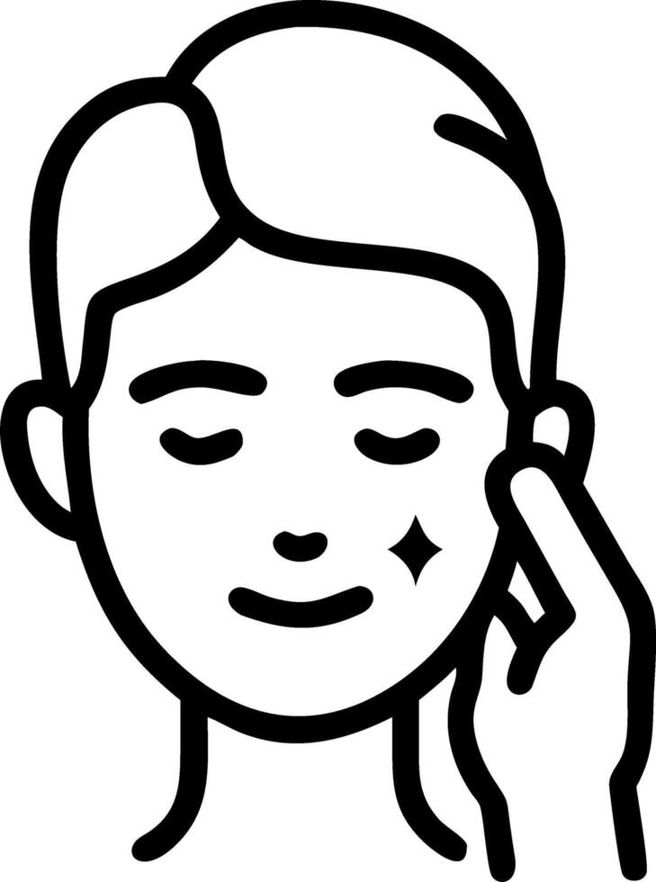 Close up of man using face toner with bokeh background copy space below vector