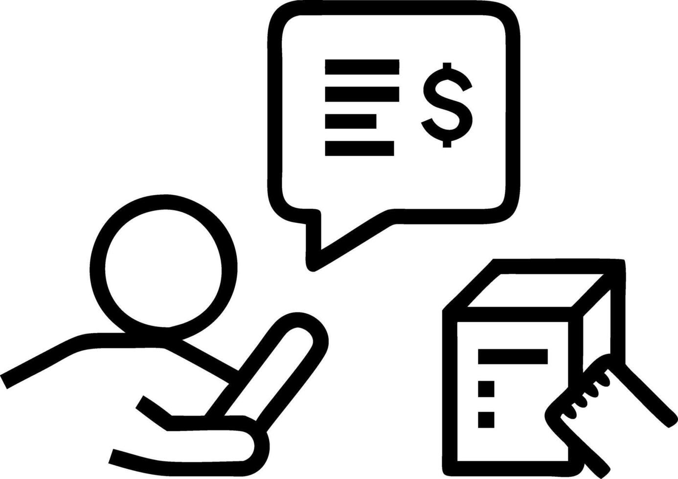 Close up of logistics manager negotiating shipping rates vector