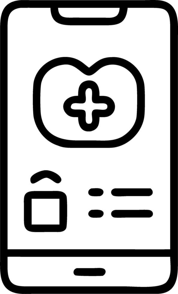 Close up of healthcare app on smartphone with wellness features vector