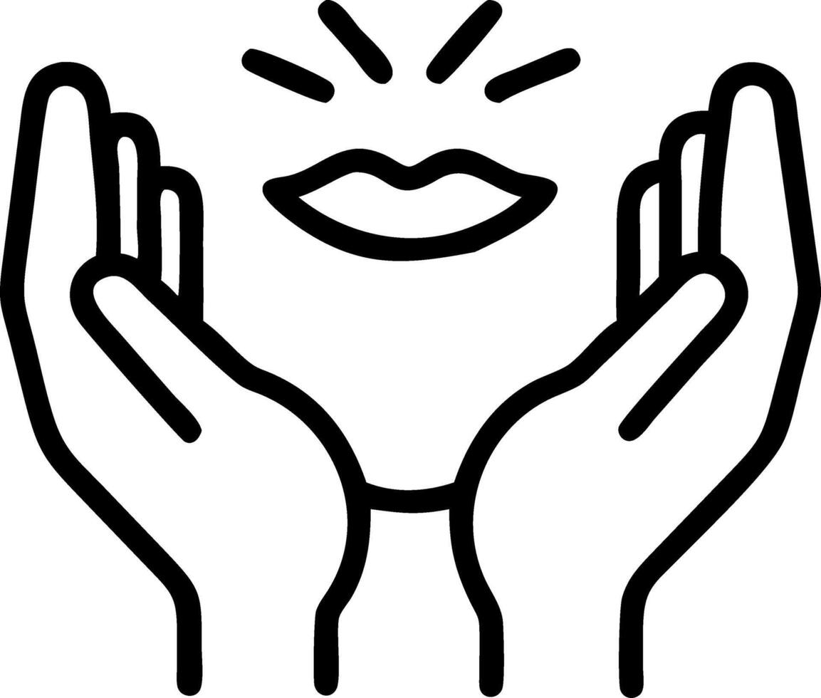 Close up of hands receiving a soothing facial treatment with soft lighting copy space above vector