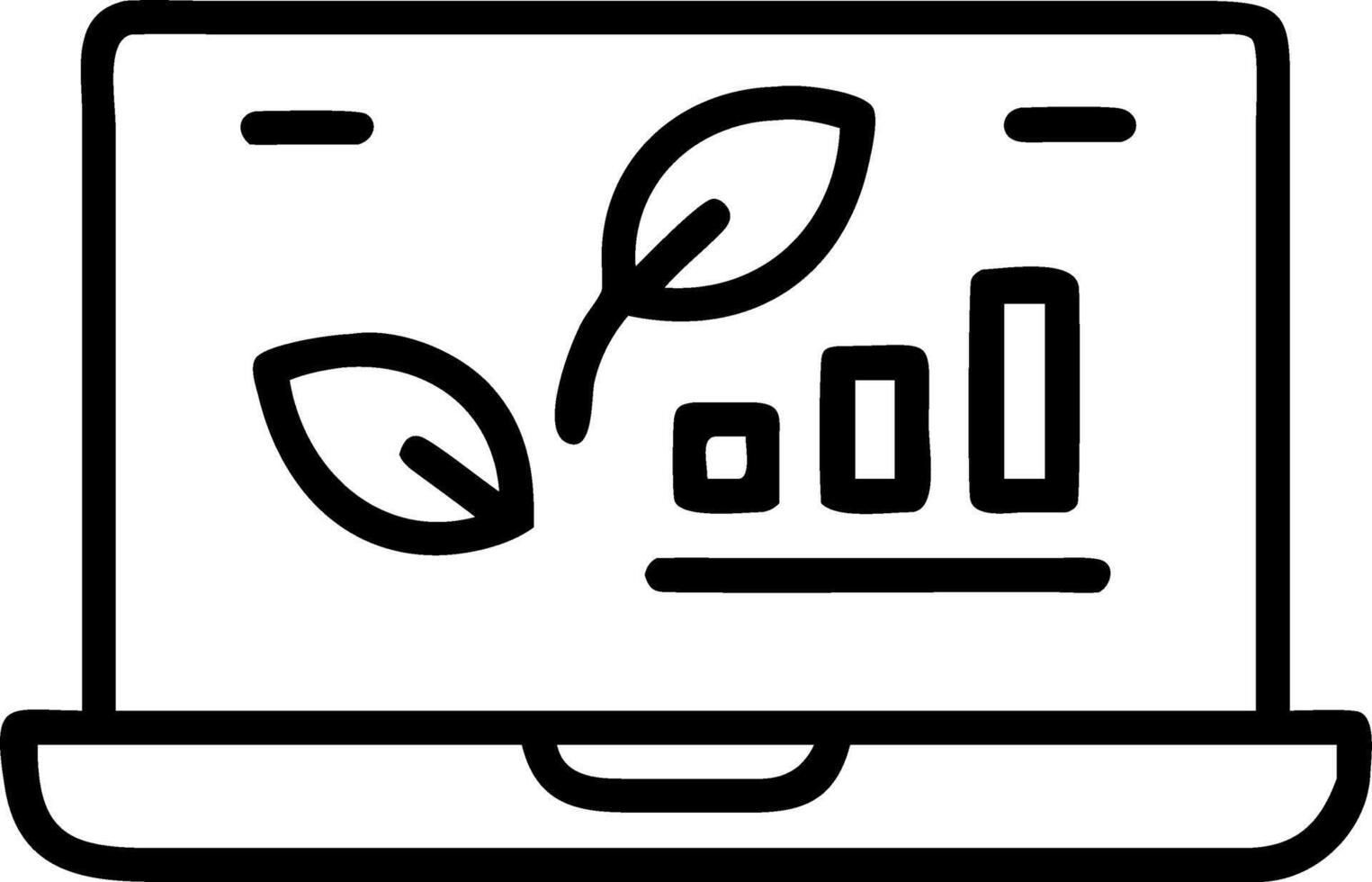 Close up of eco friendly financial software interface with green analytics on laptop Set 3 vector