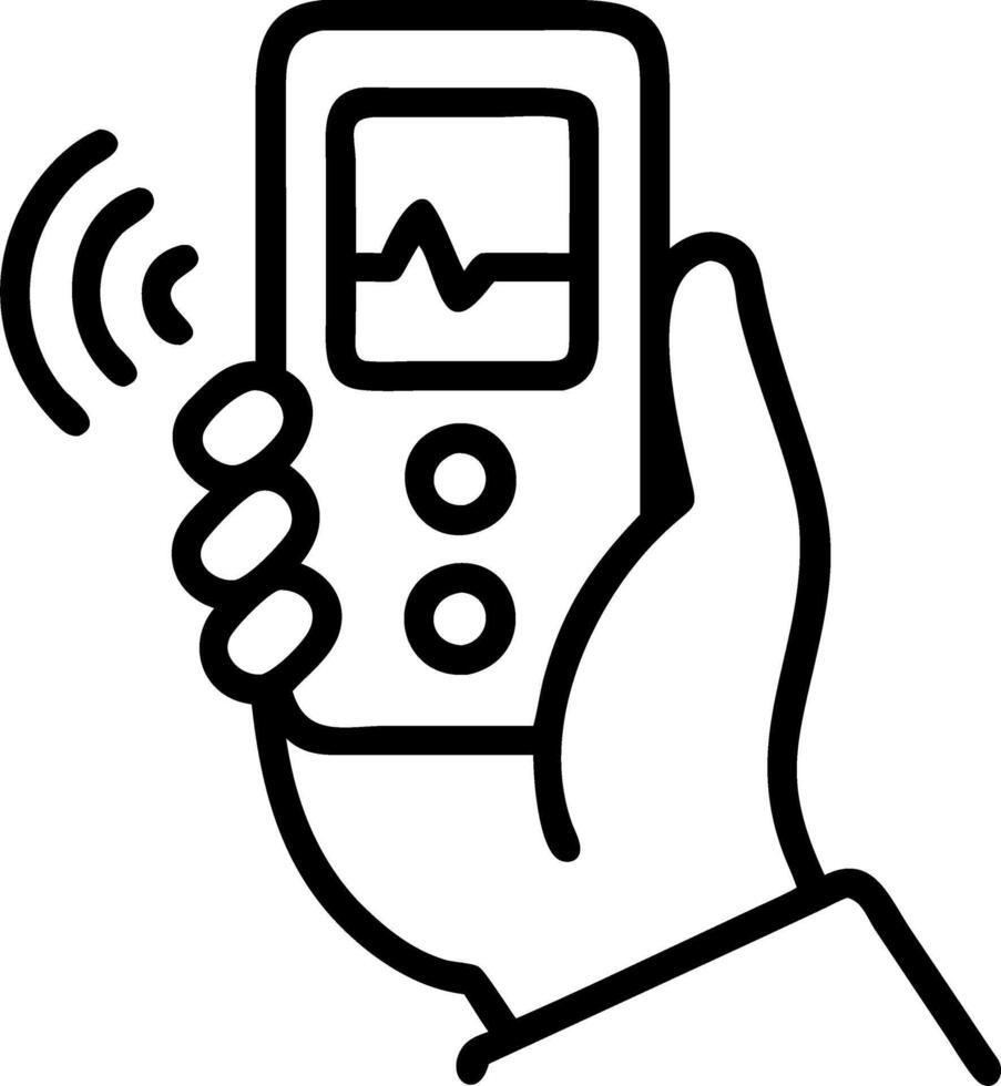 Close up of doctor using telemedicine handheld device copy space vector