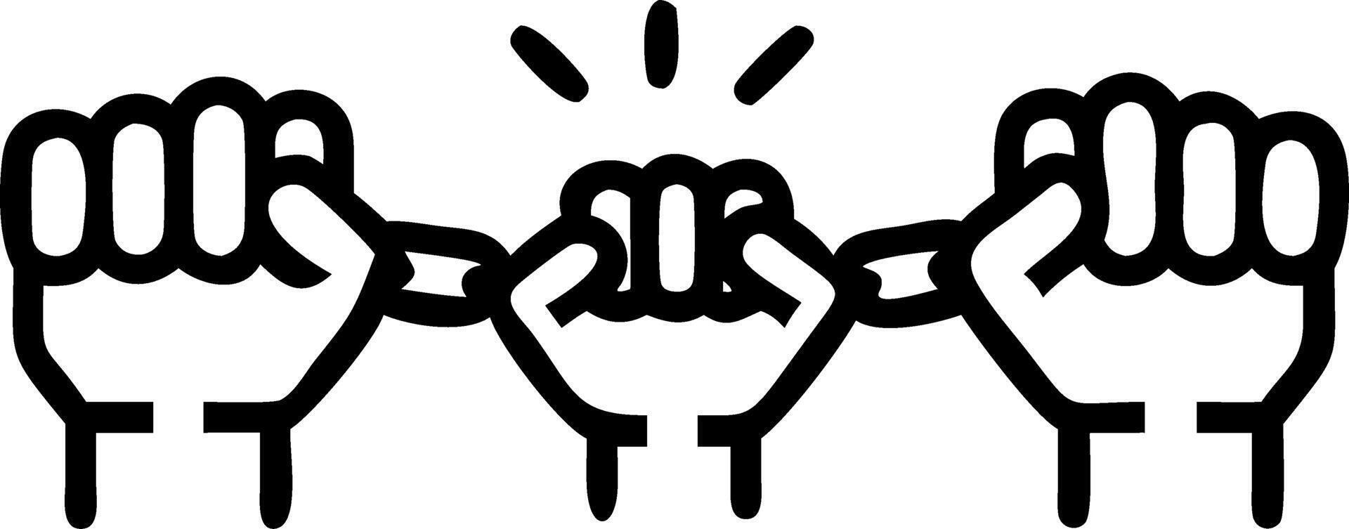 Close up of diverse hands holding pieces of a broken chain with copy space vector