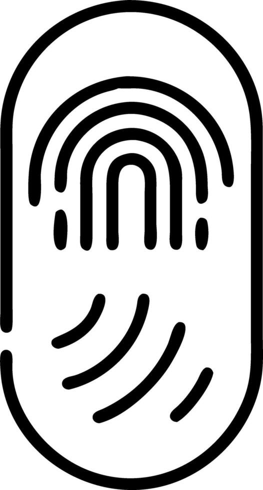 Close up of digital fingerprint scan on a biometric device symbolizing digital security vector