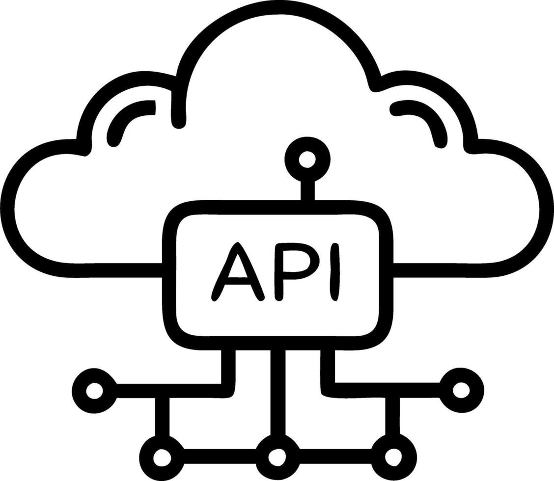 Close up of cloud API integration on a smart device futuristic background copy space vector