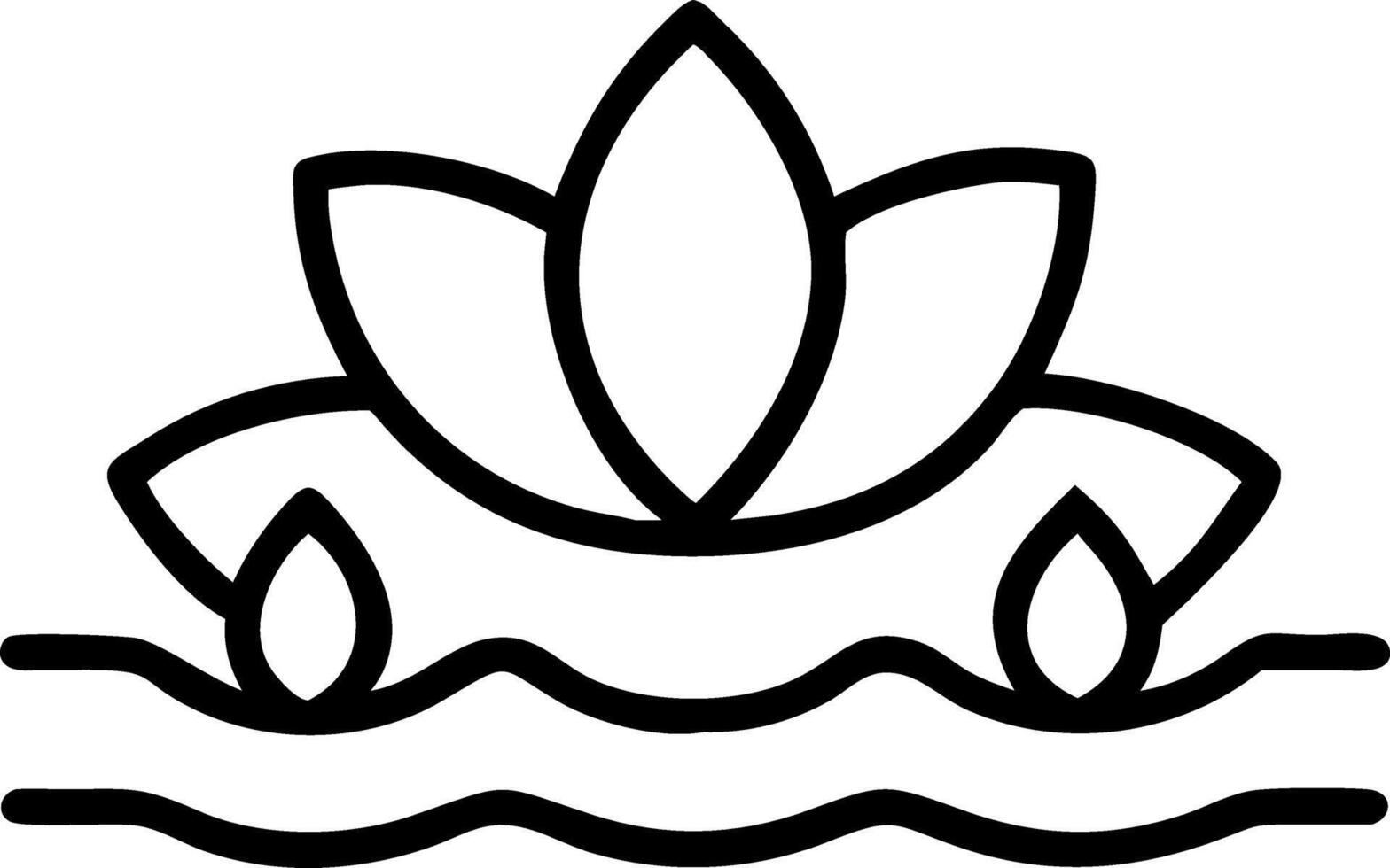Close up of a tranquil hydrotherapy pool with lotus flowers copy space below. vector