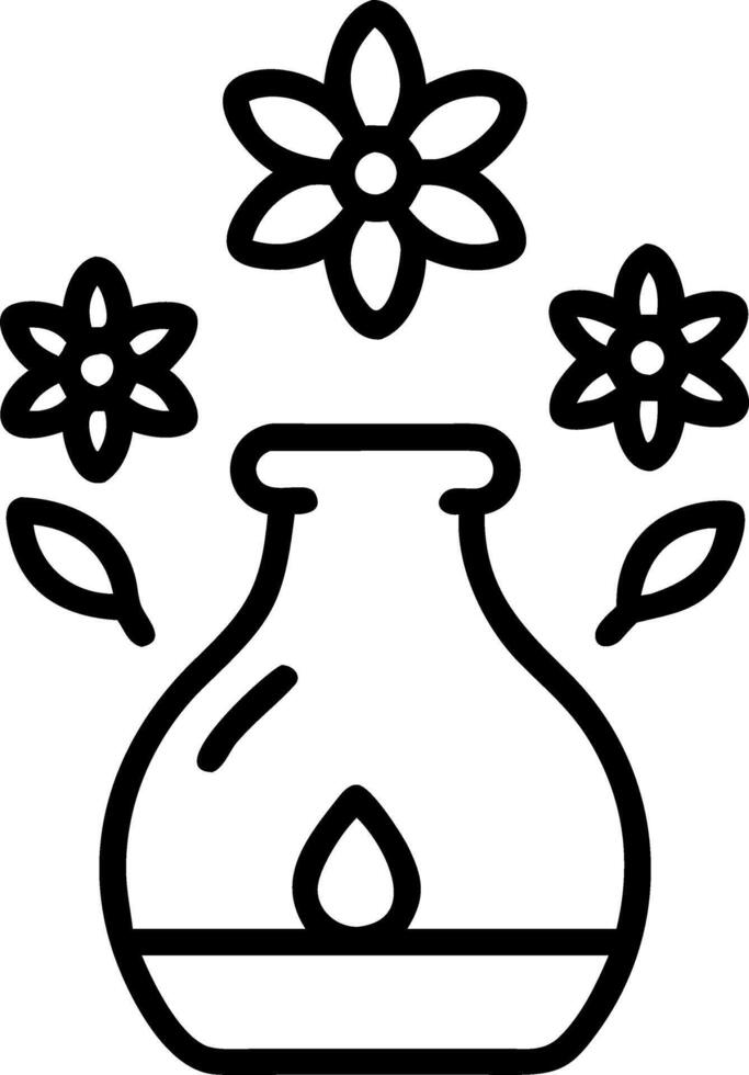 Close up of a tranquil aromatherapy diffuser with blooming flowers copy space below. Set 2 vector