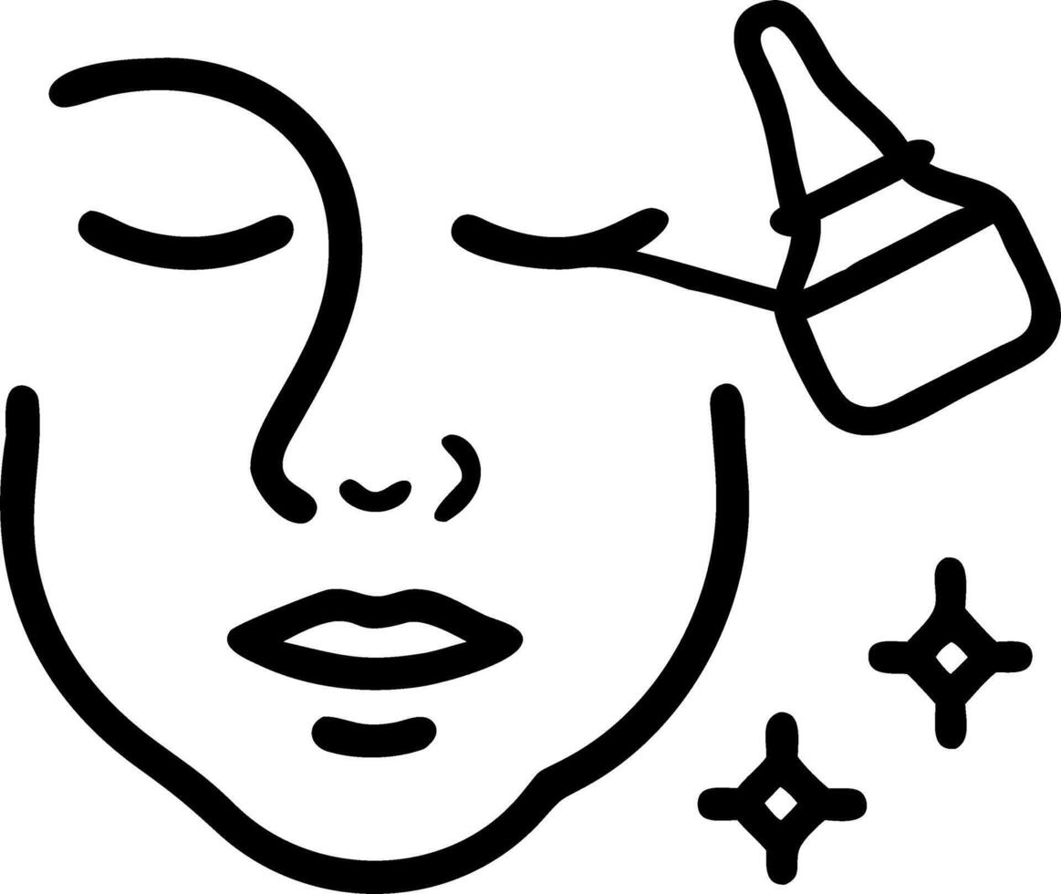 Close up of a rejuvenating facial serum bottle with botanical elements copy space below. Set 3 vector