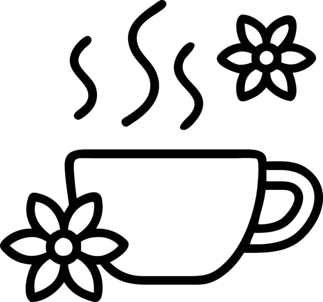 Close up of a relaxing herbal tea blend with flowers copy space above. vector