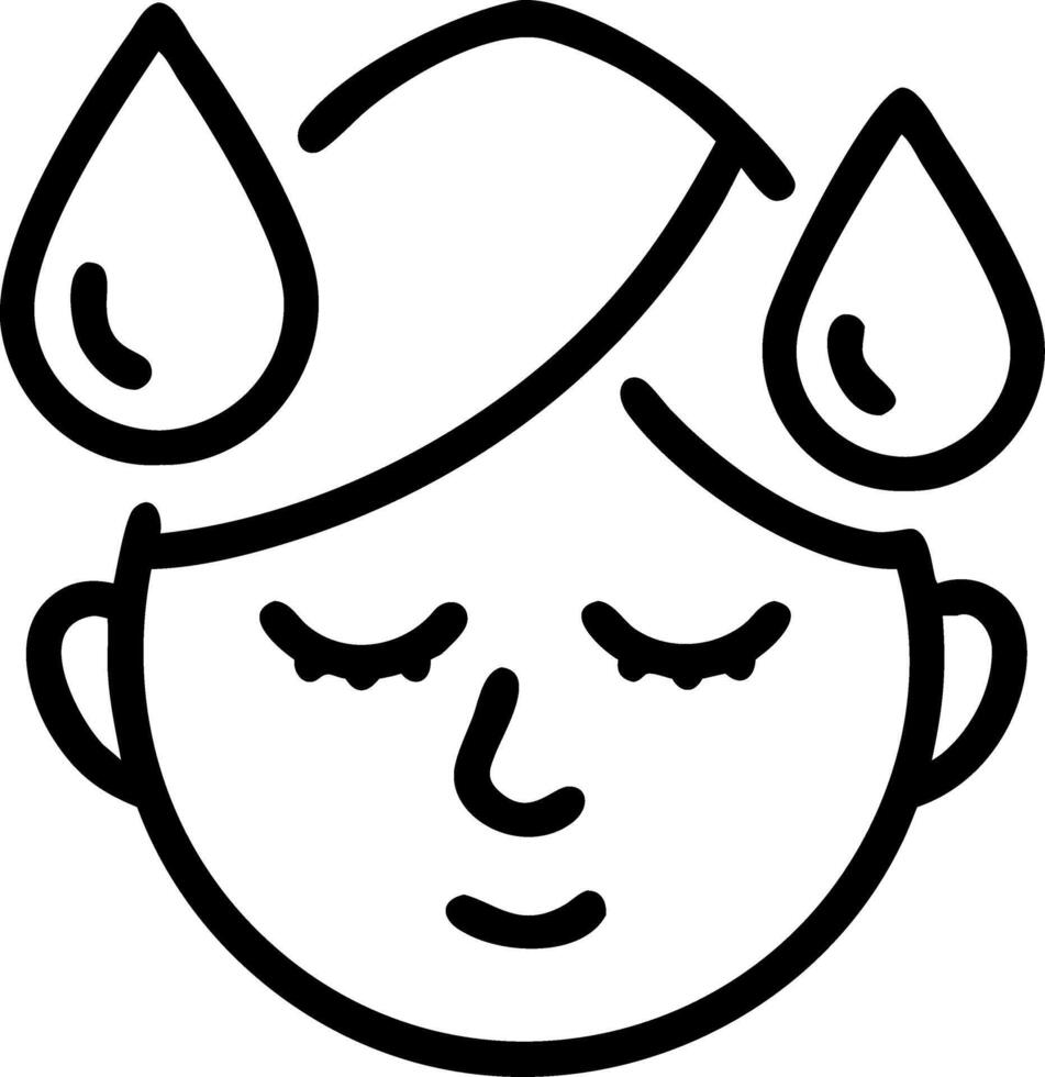 Close up of a person face with eyes closed feeling the breeze with copy space vector