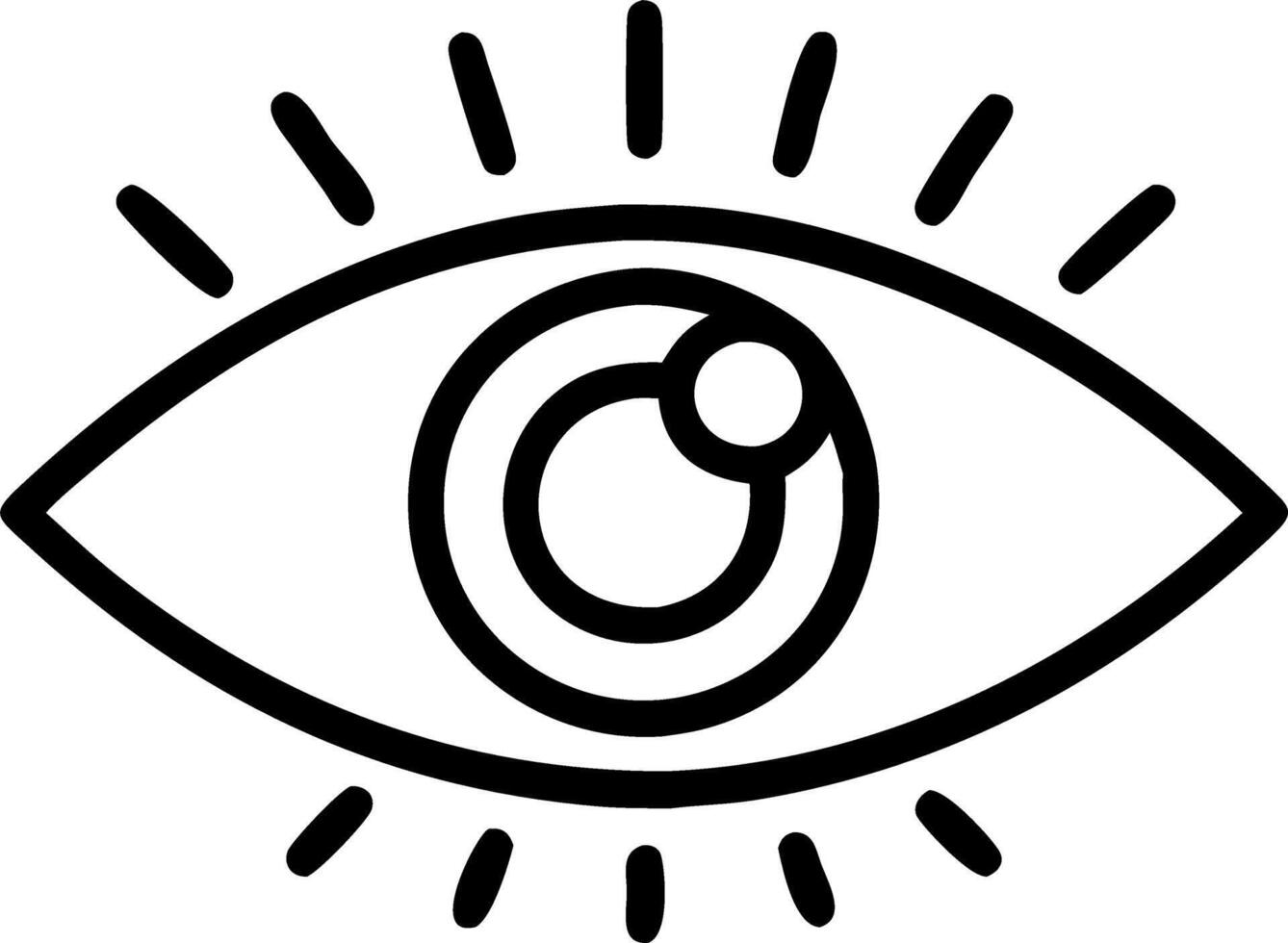 Close up of a person eye with a light reflection symbolizing a moment of insight with copy space vector