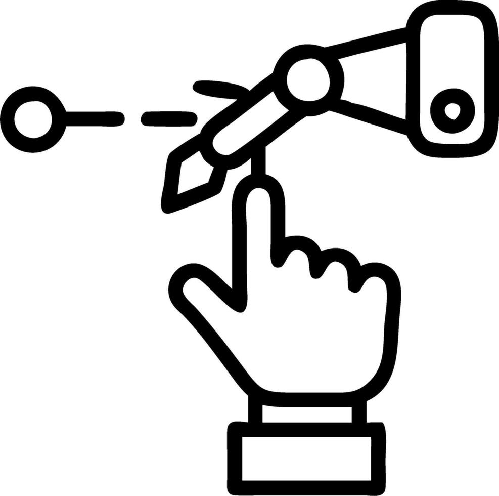 Close up of a marketers hand adjusting a digital marketing robot futuristic background copy space vector